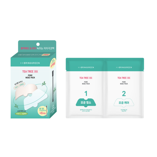 BRINGGREEN Tea Tree Cica Pore Nose Strip 5 st