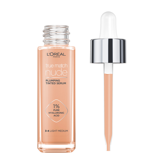 L'Oreal Paris True Match Nude Plumping Tinted Serum 3-4 Light Medium 30 ml