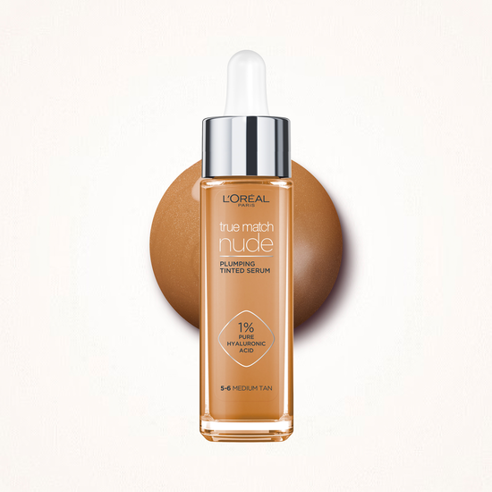 L'Oreal Paris True Match Nude Plumping Tinted Serum 5-6 Medium Tan 30 ml