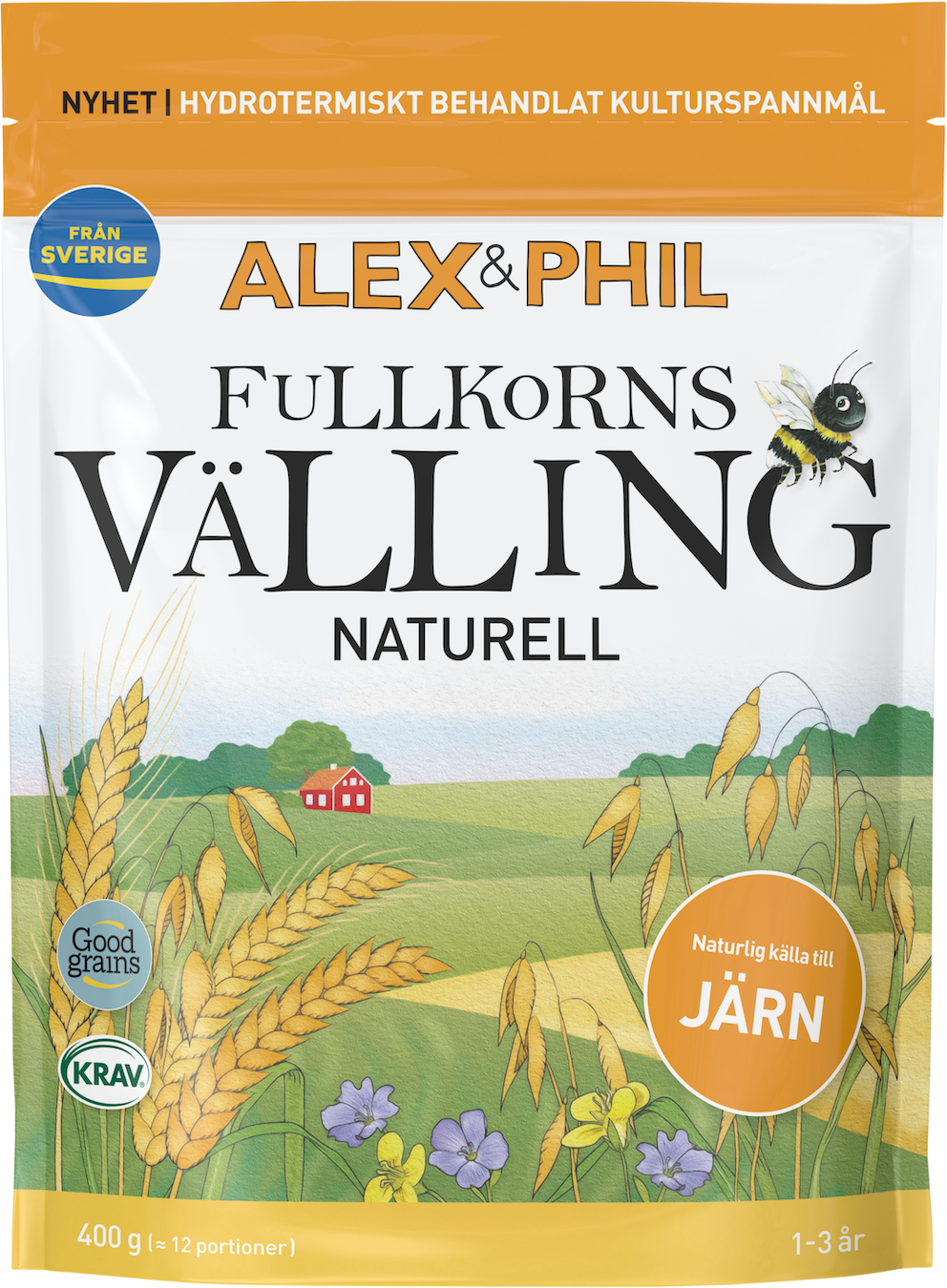 Alex&Phil Fullkornsvälling EKO 1-3 år 400 g