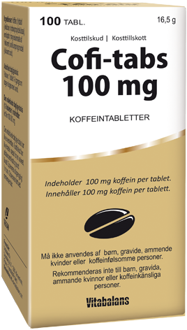 Vitabalans Cofi-tabs Koffeintabletter 100 mg 100 tabletter