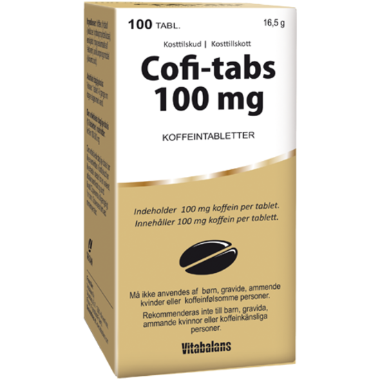 Vitabalans Cofi-tabs Koffeintabletter 100 mg 100 tabletter