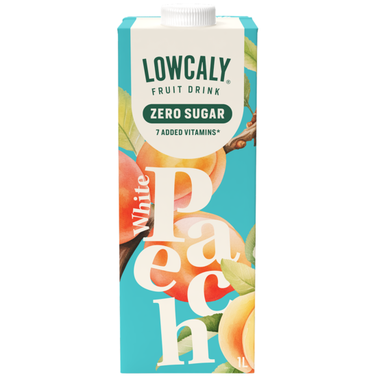 Lowcaly Fruktdryck White Peach 1000 ml