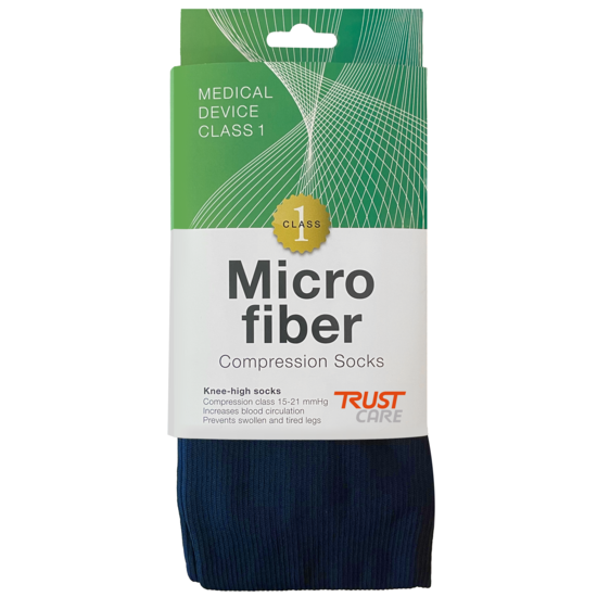 Trust Care Microfiber Compression Socks Mörkblå L