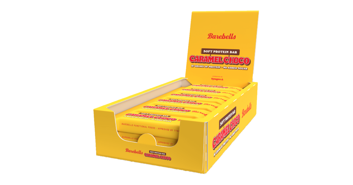 Köp Barebells Soft Bar Caramel Choco 55 g 12-pack | MEDS Apotek