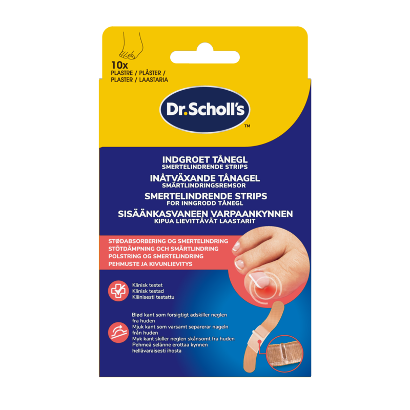 Dr. Scholl's Smärtlindringsremsor för Inåtväxande Tånaglar 10 st