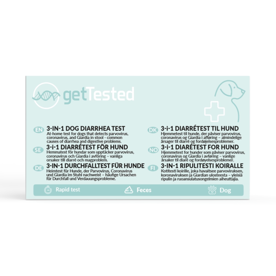 GetTested 3-i-1 Diarrétest för Hundar