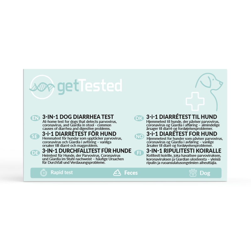 GetTested 3-i-1 Diarrétest för Hundar