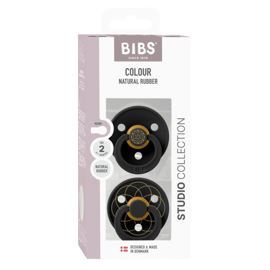 BIBS Studio Colour Layl Latex Size 2 Black Gold 2-pack