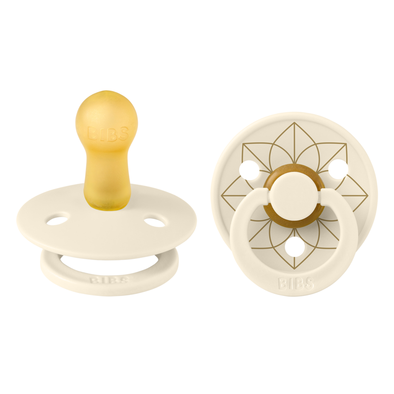 BIBS Studio Colour Noor Latex Size 2 Ivory Gold 2-pack