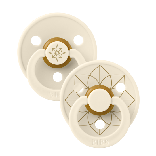 BIBS Studio Colour Noor Latex Size 2 Ivory Gold 2-pack