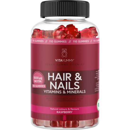 VitaYummy Hair & Nails Raspberry 110 gummies 