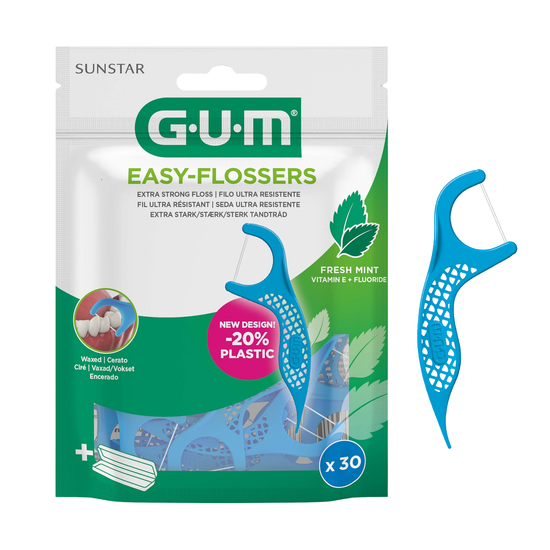GUM Easy Flossers med Flour, Vitamin E och Mint 30 st