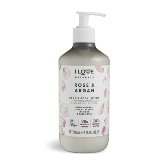 I LOVE Naturals Hand & Body Lotion Rose & Argan 500 ml