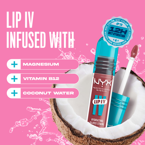 NYX Professional Makeup Lip I.V. Hydrating Gloss Stain Lip gloss 19 Magenta Mist 5 ml
