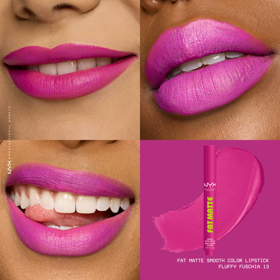 NYX Professional Makeup Fat Matte Slick Click Lip Balm 13 Fluffy Fuchsia 8 ml