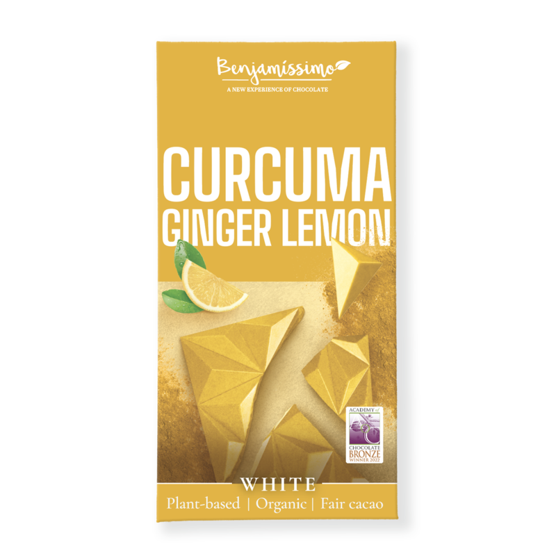 Benjamissimo Choklad Vit Gurkmeja, Ingefära & Citron 60 g