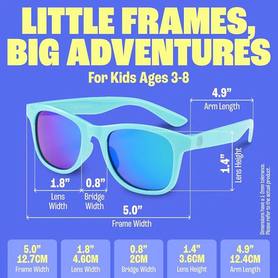 Baby Sunnies Kids Sunglasses Sky Blue 3-8 år 