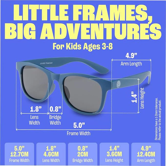 Baby Sunnies Kids Sunglasses Navy Blue 3-8 år 