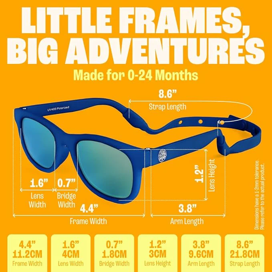 Baby Sunnies Baby Sunglasses Navy Blue 0-24 mån