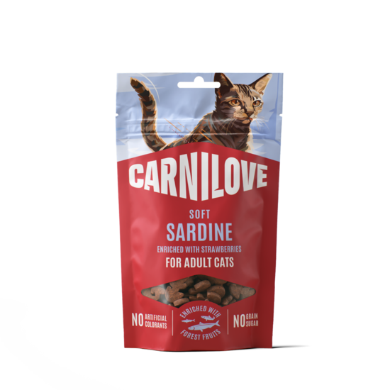 Carnilove Cat Soft Snack Sardine enriched with Strawberry 50 g