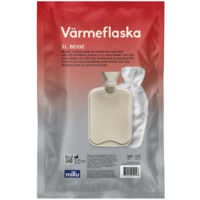 Millu Värmeflaska med Fleece Beige 2 liter