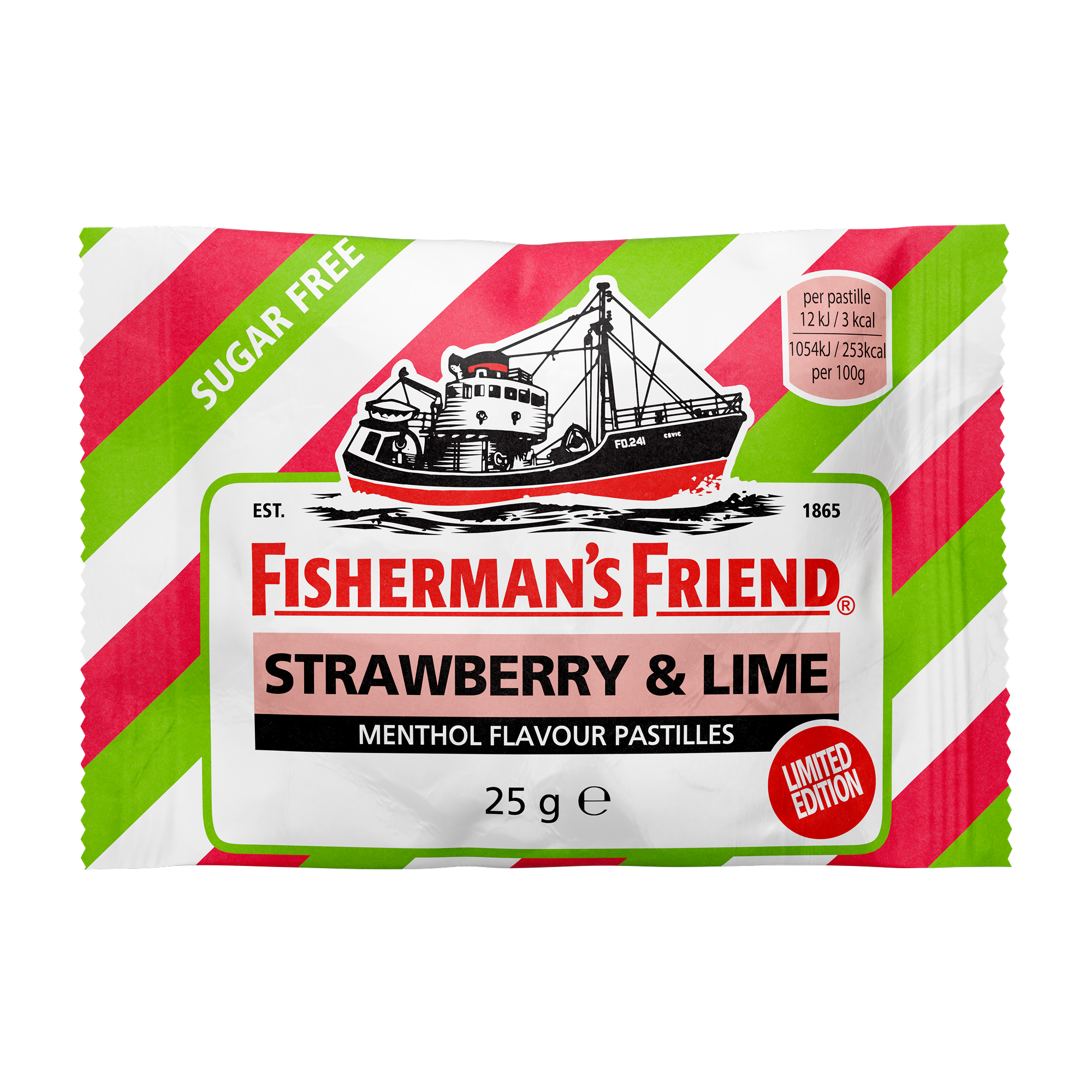 Fisherman's Friend Limited Edition Strawberry & Lime Sockerfri 25 g