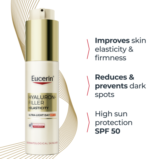 Eucerin Dagkräm Hyaluron-Filler+Elasticity Ultra-Light SPF50+ 50 ml