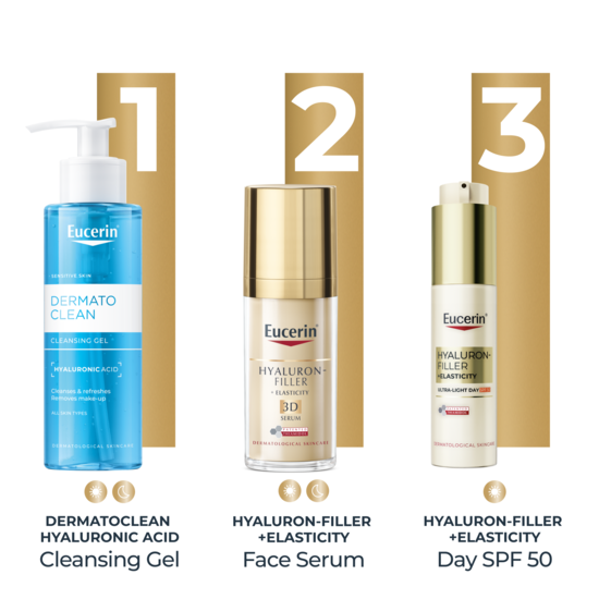 Eucerin Dagkräm Hyaluron-Filler+Elasticity Ultra-Light SPF50+ 50 ml