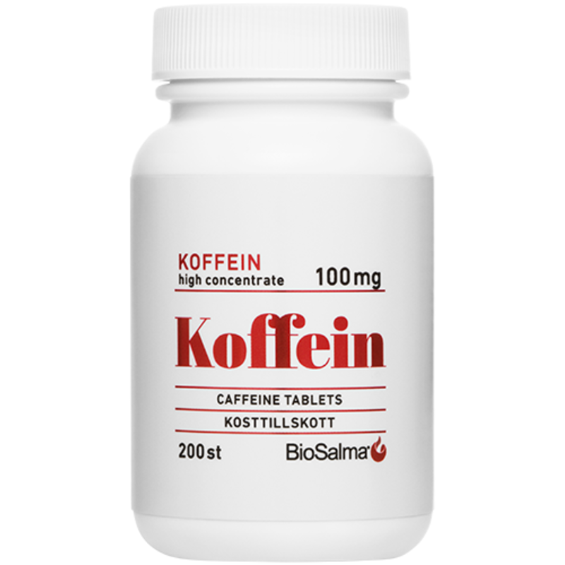 Köp 2 få 25% | BioSalma Biosalma Koffein 100 mg 200 tabletter