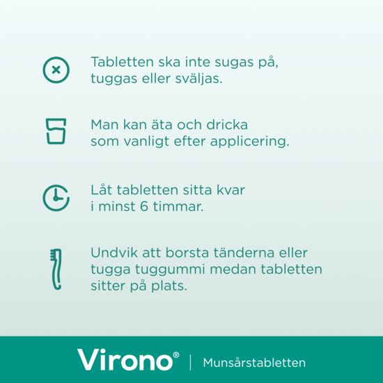 Virono 50 mg häftande buckaltablett 1 st