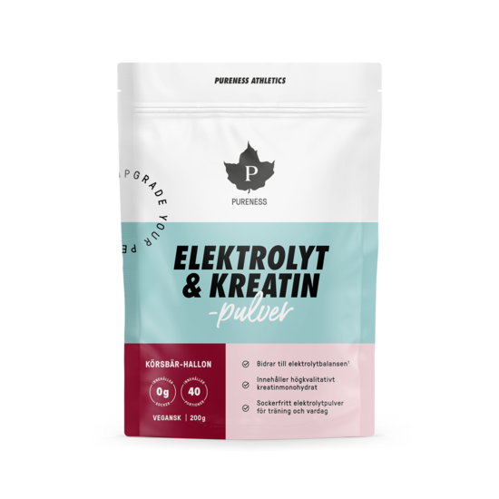 Pureness Elektrolyt & Kreatinpulver Körsbär-Hallon 200 g