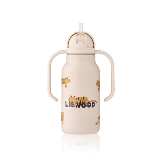 LIEWOOD Kimmie Sugrörsflaska Tiger/Sandy 250 ml