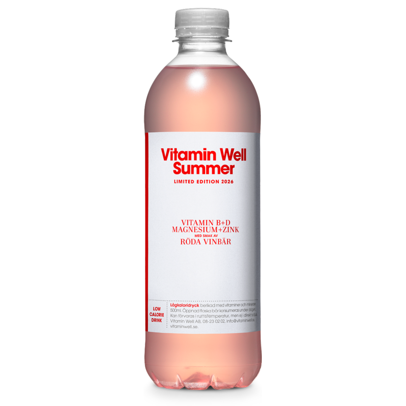 Vitamin Well Summer Edition Röda Vinbär 500 ml