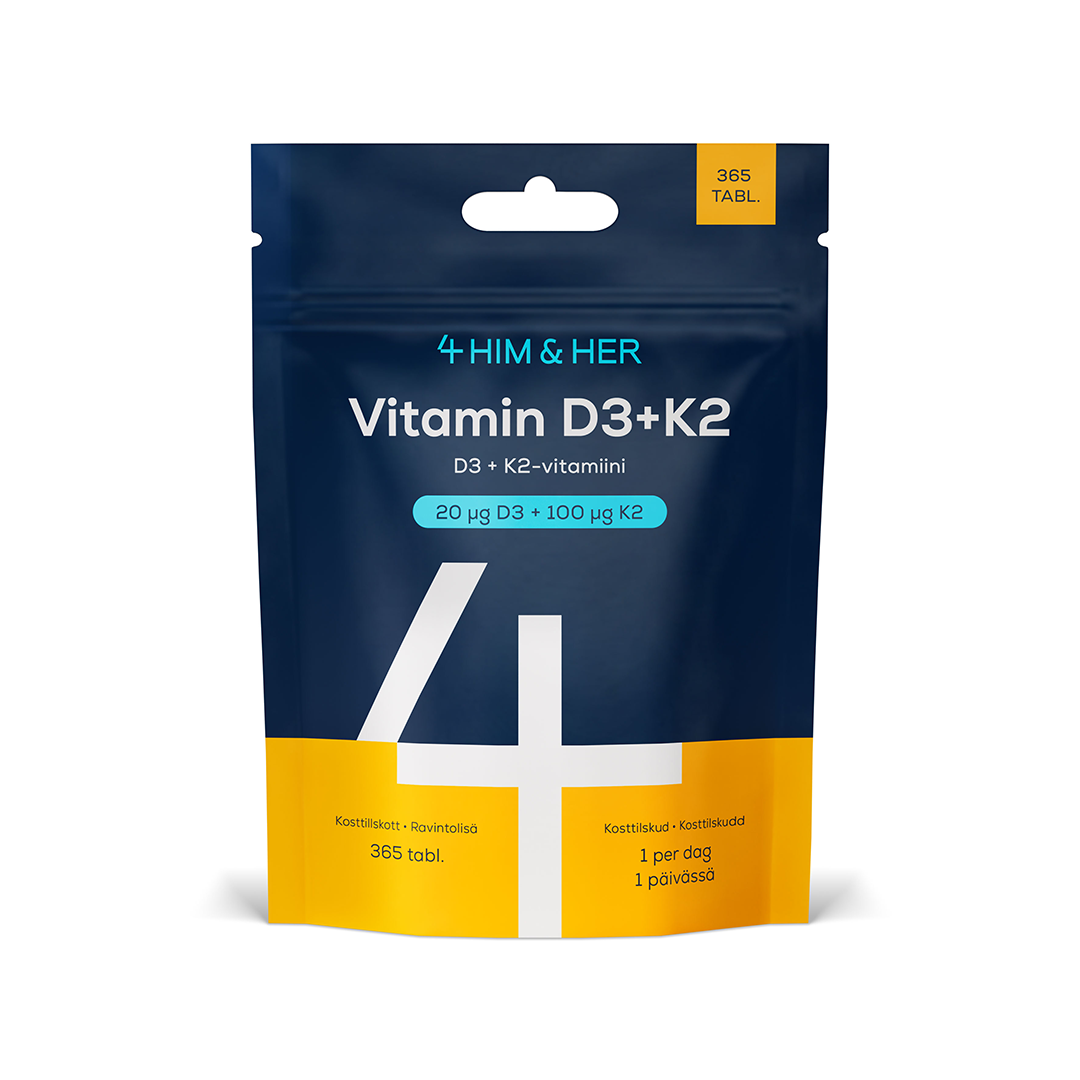 4HIM&HER Vitamin D3 + K2 365 tabletter