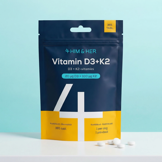 4HIM&HER Vitamin D3 + K2 365 tabletter