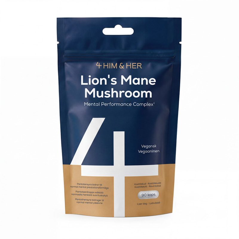 4HIM&HER Lion's Mane & B-vitaminer 90 kapslar