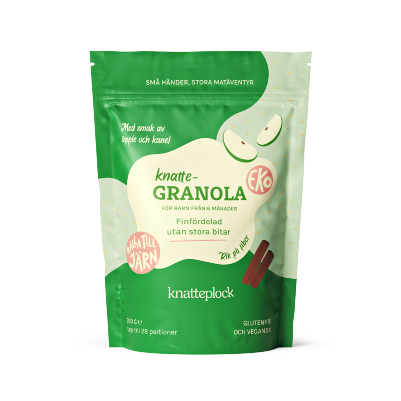 Knatteplock Knattegranola Äpple och kanel 200 g