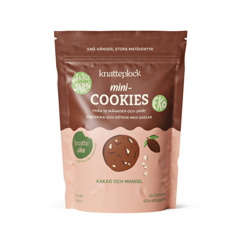 Knatteplock Mini-cookies Kakao och mandel 150 g