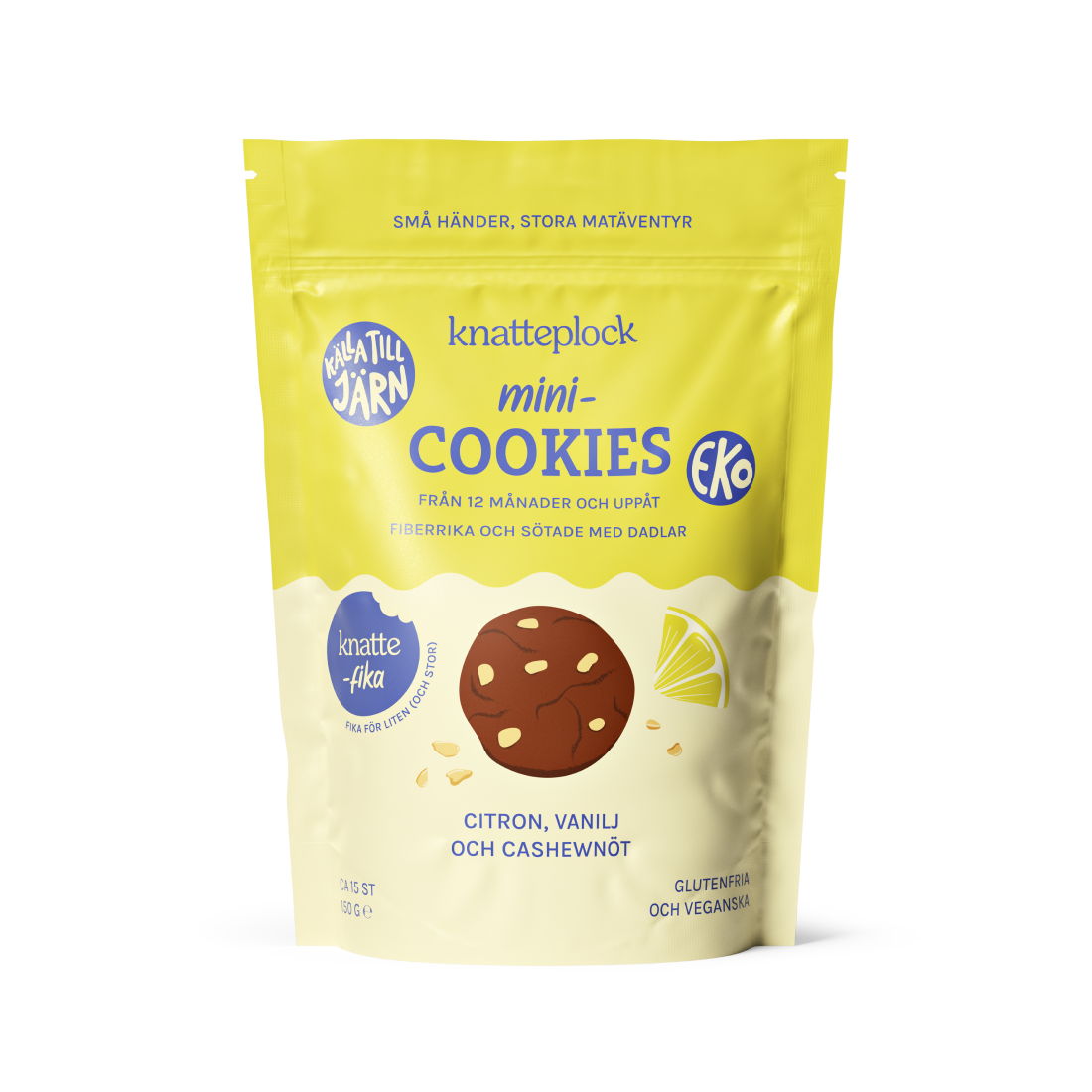 Knatteplock Mini-cookies Citron och vanilj 150 g