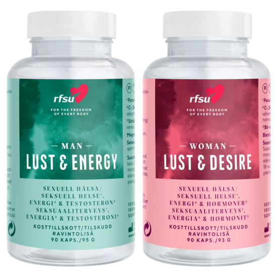 RFSU Lust & Energy Man + Lust & Desire Woman 2 x 90 kapslar