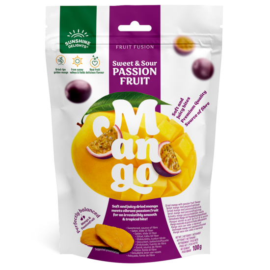 Sunshine Delights Fruit Fusion Sweet & Sour Passionfruit Mango 100 g