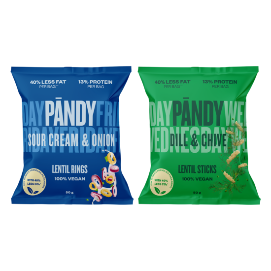 Pändy Lentil Snacks Duo – Rings + Sticks