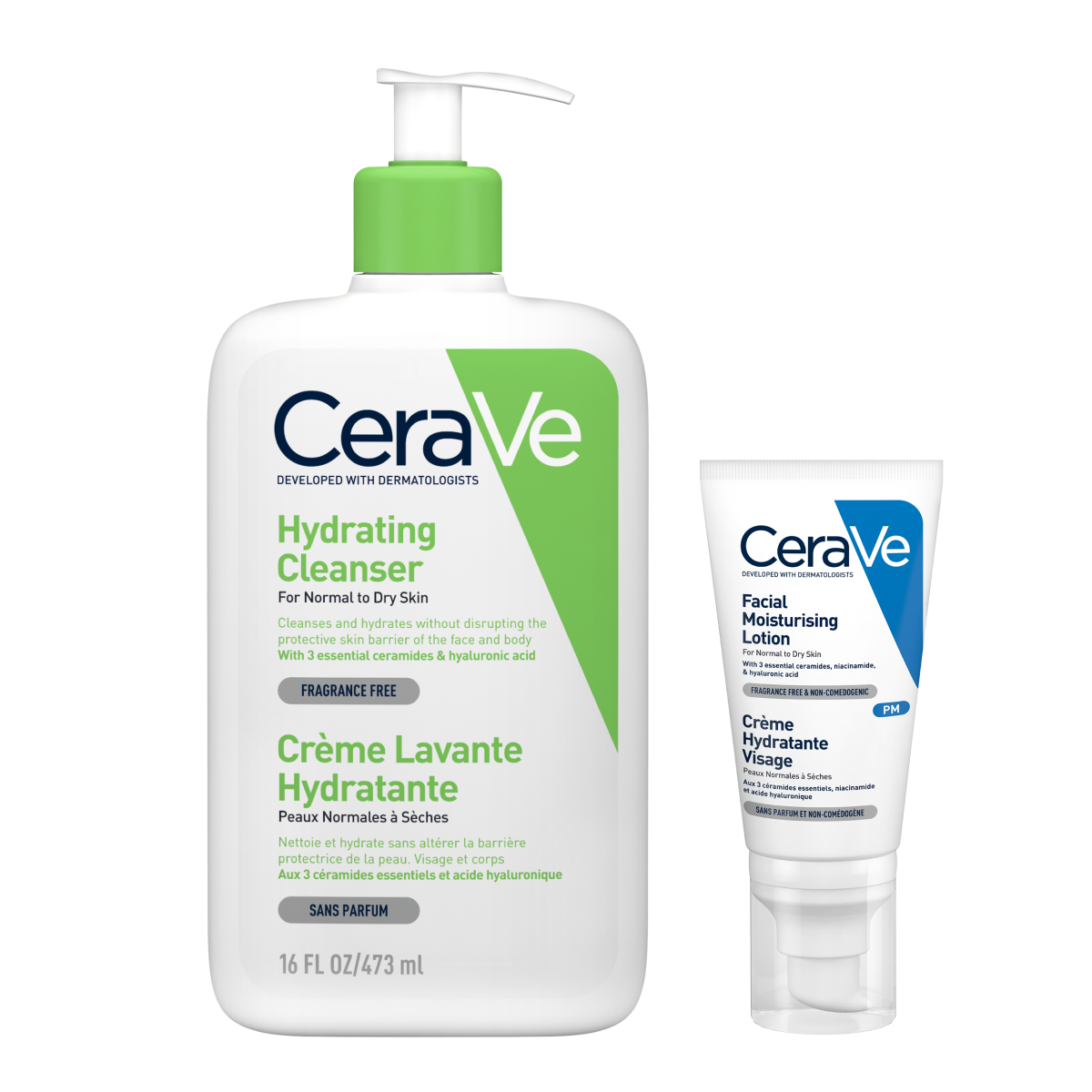 CeraVe Hydrating Cleanser + Facial Moisturising Lotion