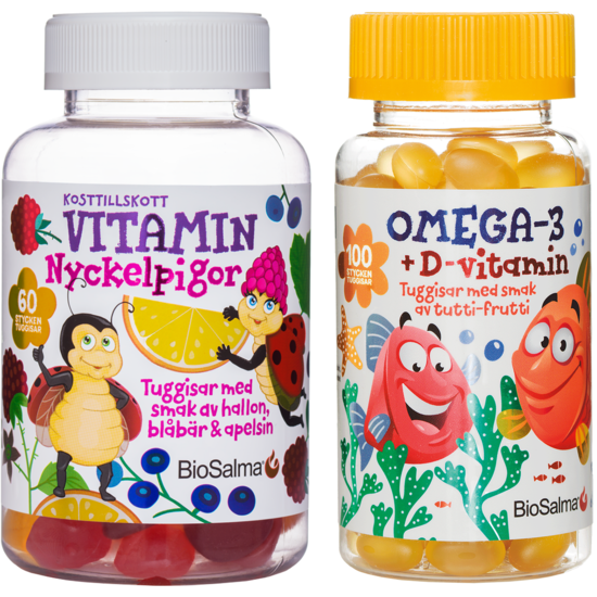 BioSalma Barnvitaminer – Multivitamin + Omega-3