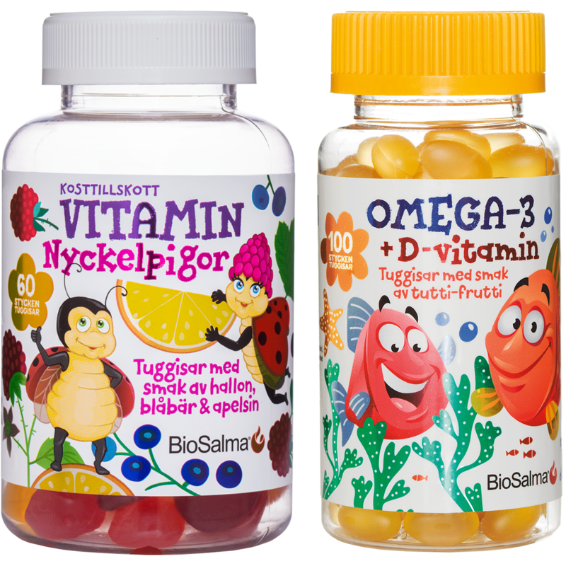BioSalma Barnvitaminer – Multivitamin + Omega-3