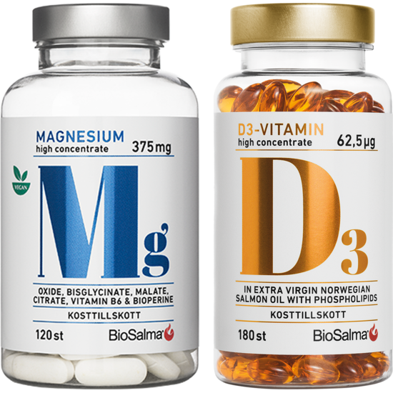 BioSalma Magnesium + D-vitamin Välmåendepaket
