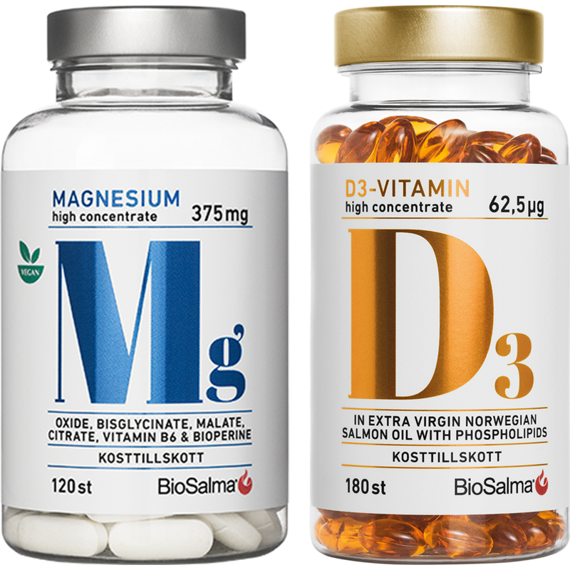 BioSalma Magnesium + D-vitamin Välmåendepaket