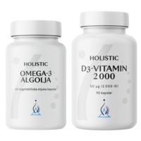 Holistic Omega-3 Algolja + D-vitamin Duo