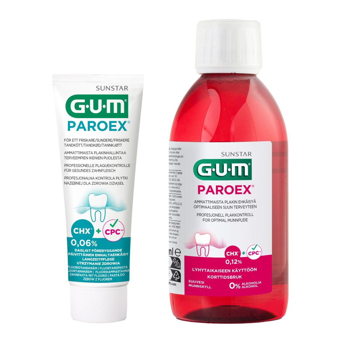 GUM Paroex Tandkräm + Paroex Munskölj